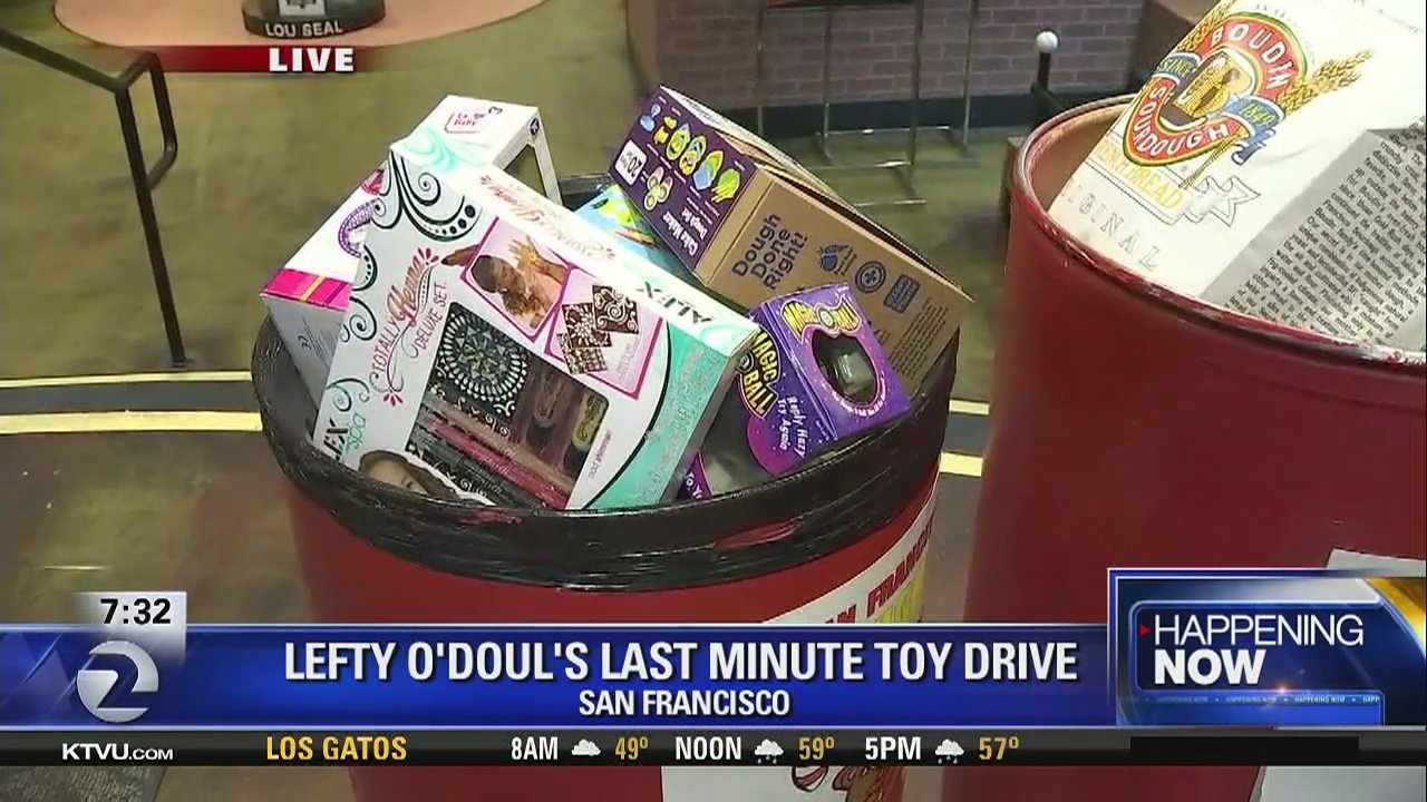 Last-minute toy drive at Lefty O'Douls