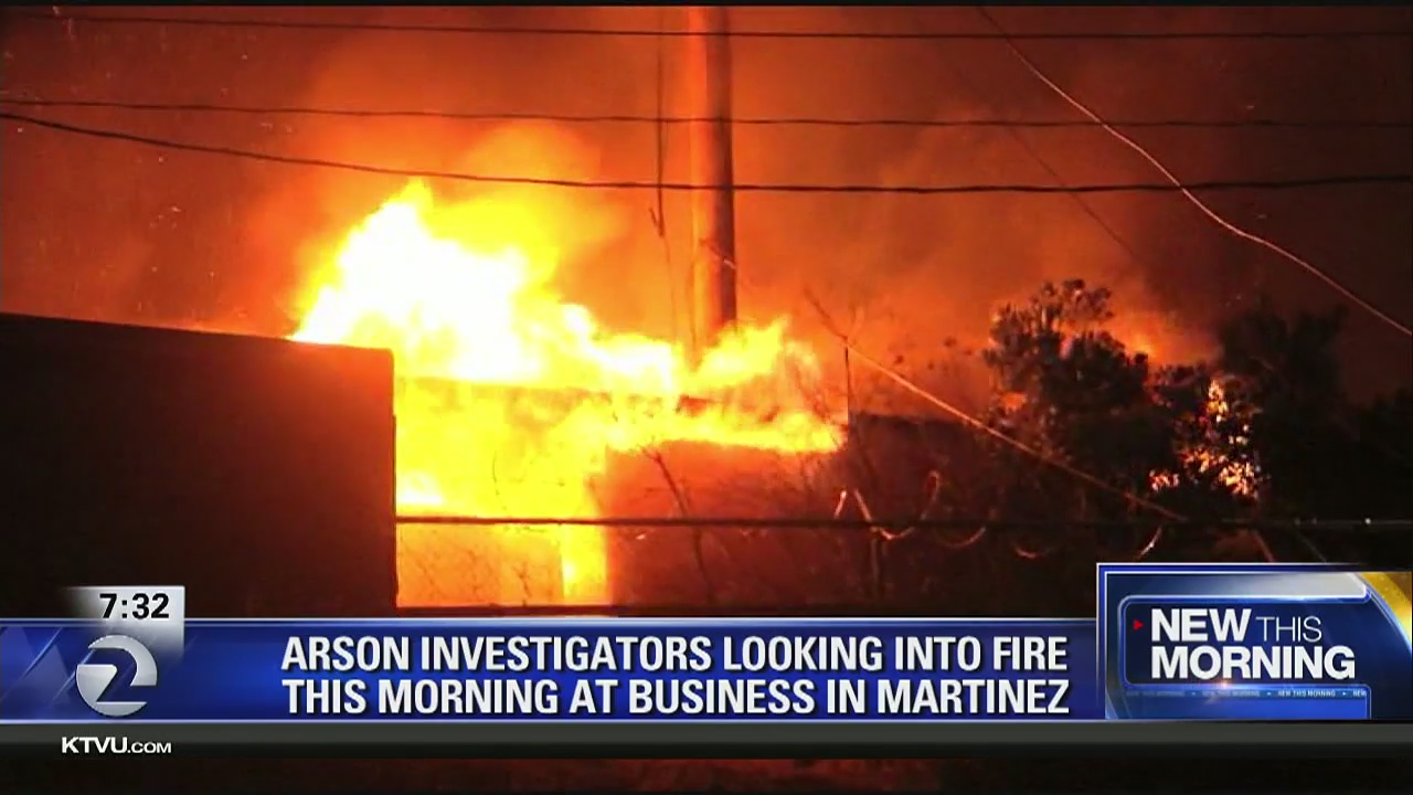 Fire at Martinez industrial yard destroys shipping containers