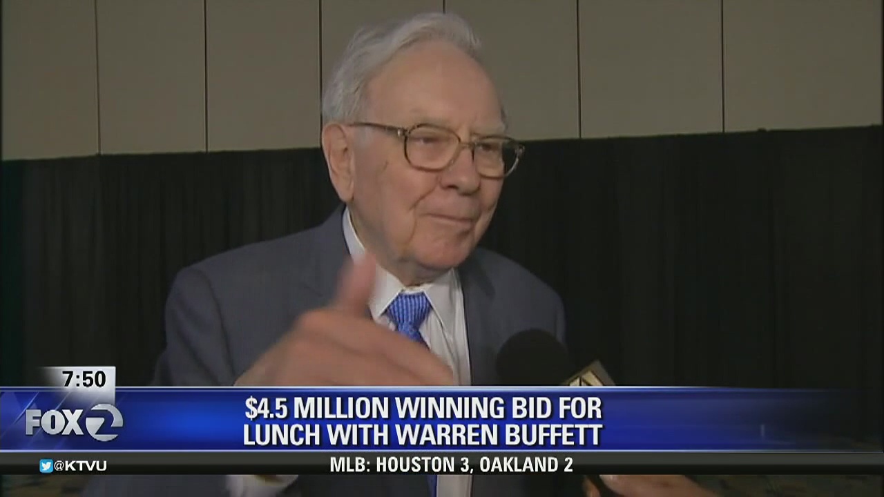 Record bid in online auction for meal with Warren Buffett