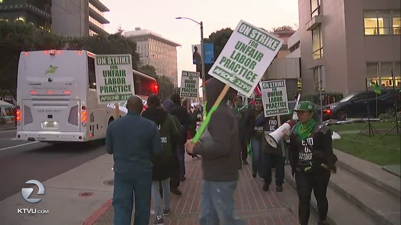 UC employees on strike