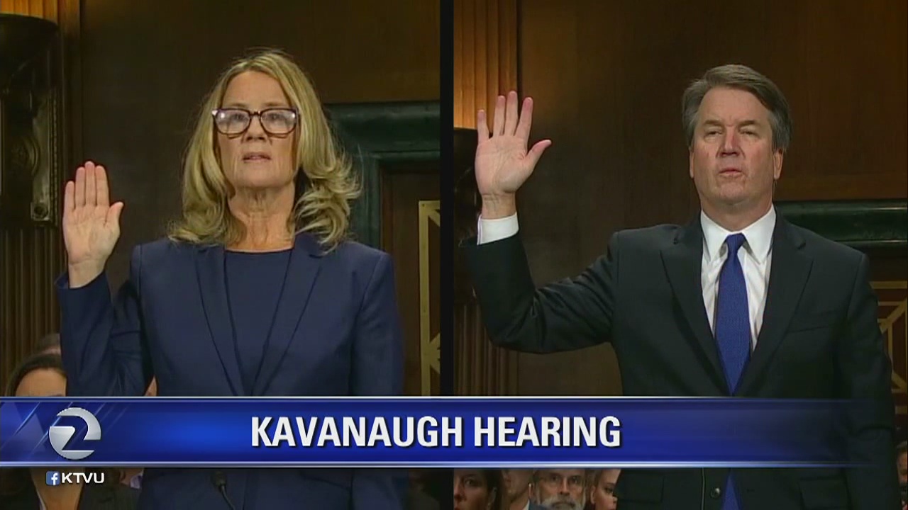 Fiery Kavanaugh denies quiet accuser Ford in Senate showdown