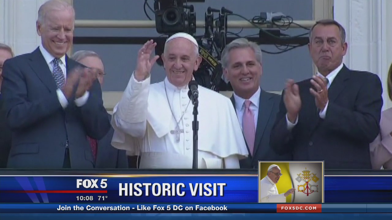 Pope Francis addresses Congress, meets with homeless on final day in DC