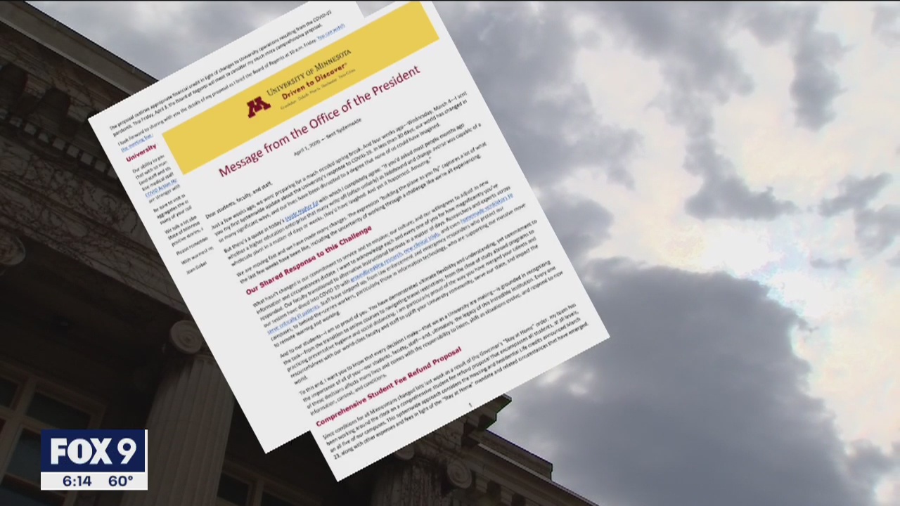 University of Minnesota president proposes refunding student fees in light of COVID-19 pandemic
